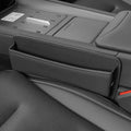 Qirelle Car Seat Gap Filler Organizer — Slim PU Leather Console Pocket